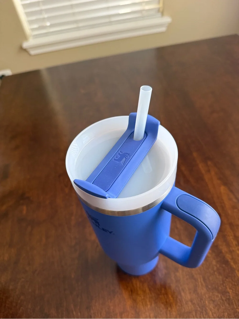 Stanley Blue Insulated Travel Mug with Handle and Straw Lid